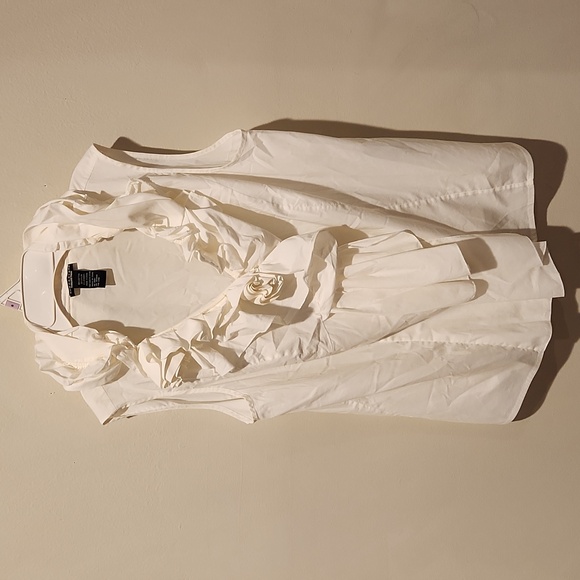 Doncaster Tops - ❤️ DONCASTER COLLECTION POPLIN RUFFLED TOP / BLOUSE, 12W